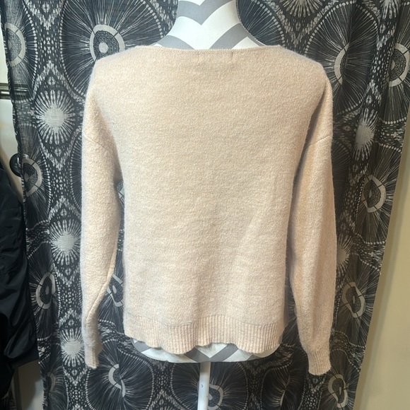 Tan ANDREE By Unit Cross Front Sweater - Size Medium - Picture 5 of 10